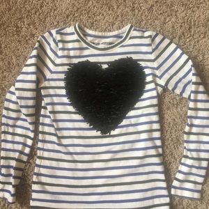 Long sleeve sequin tee